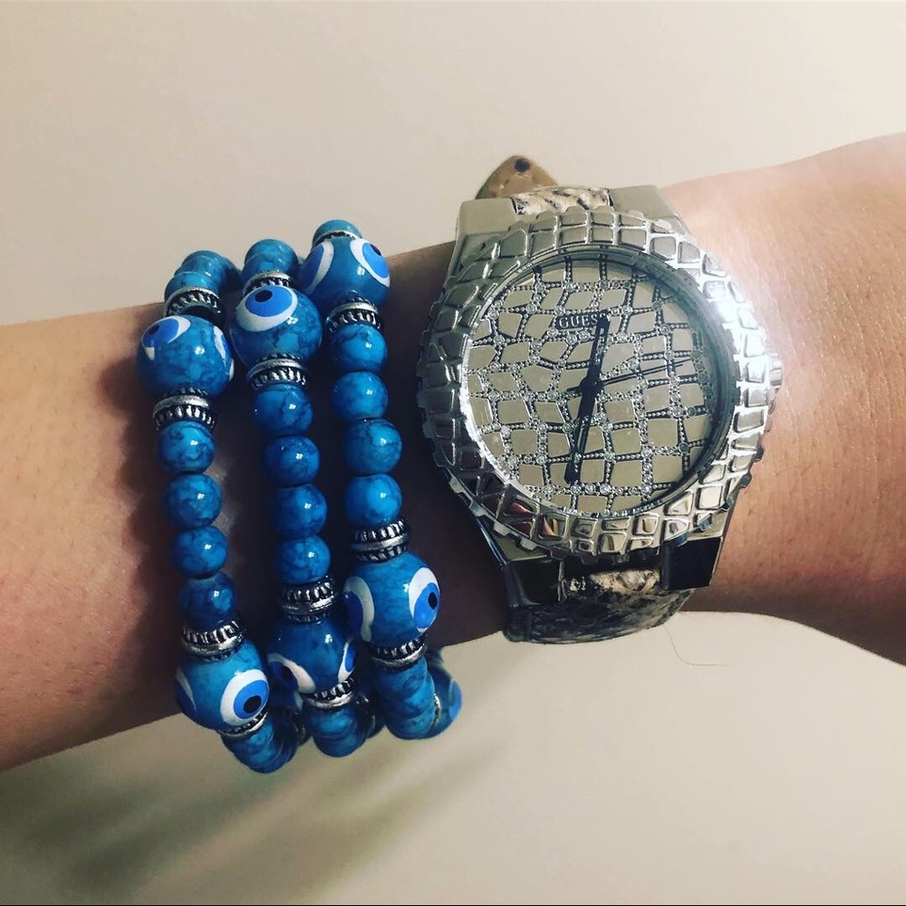 Guess snakeskin watch